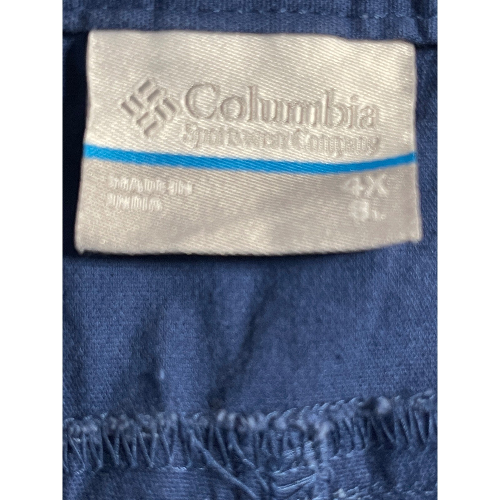 Columbia PFG Mens 4X Blue Performance Fishing Gear Cargo Shorts Navy 8 Inch In