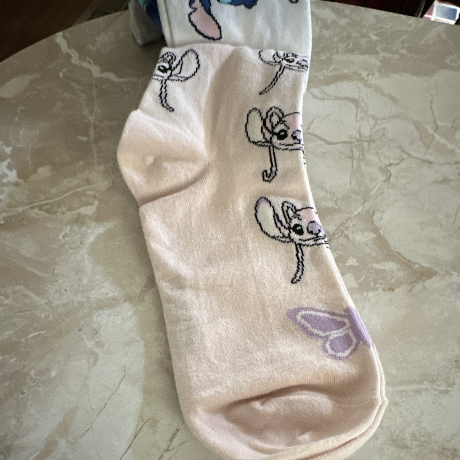 Old Navy Disney Stitch Women’s Quarter Crew Socks 3-Pair Pack One Size Colors