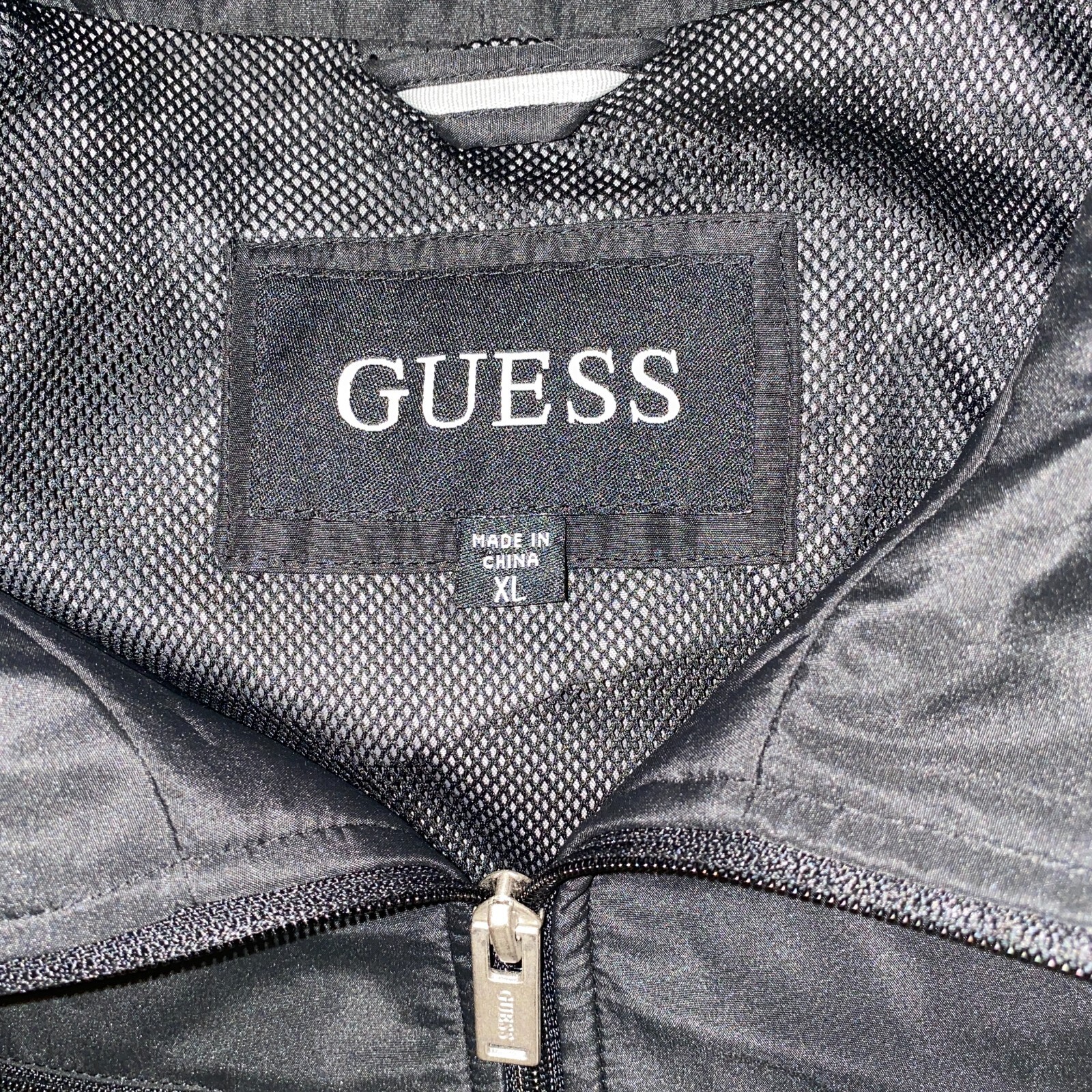 Guess Mens Jacket Snazzy Full Zip Chest Pockets All Seasons Casual XL*