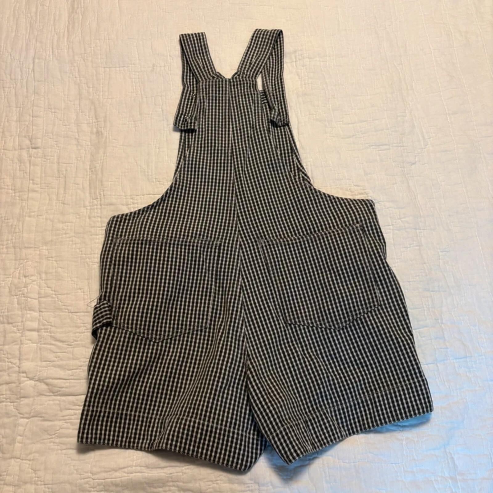 Vintage Esprit Gingham Shortalls/Overalls Size Medium