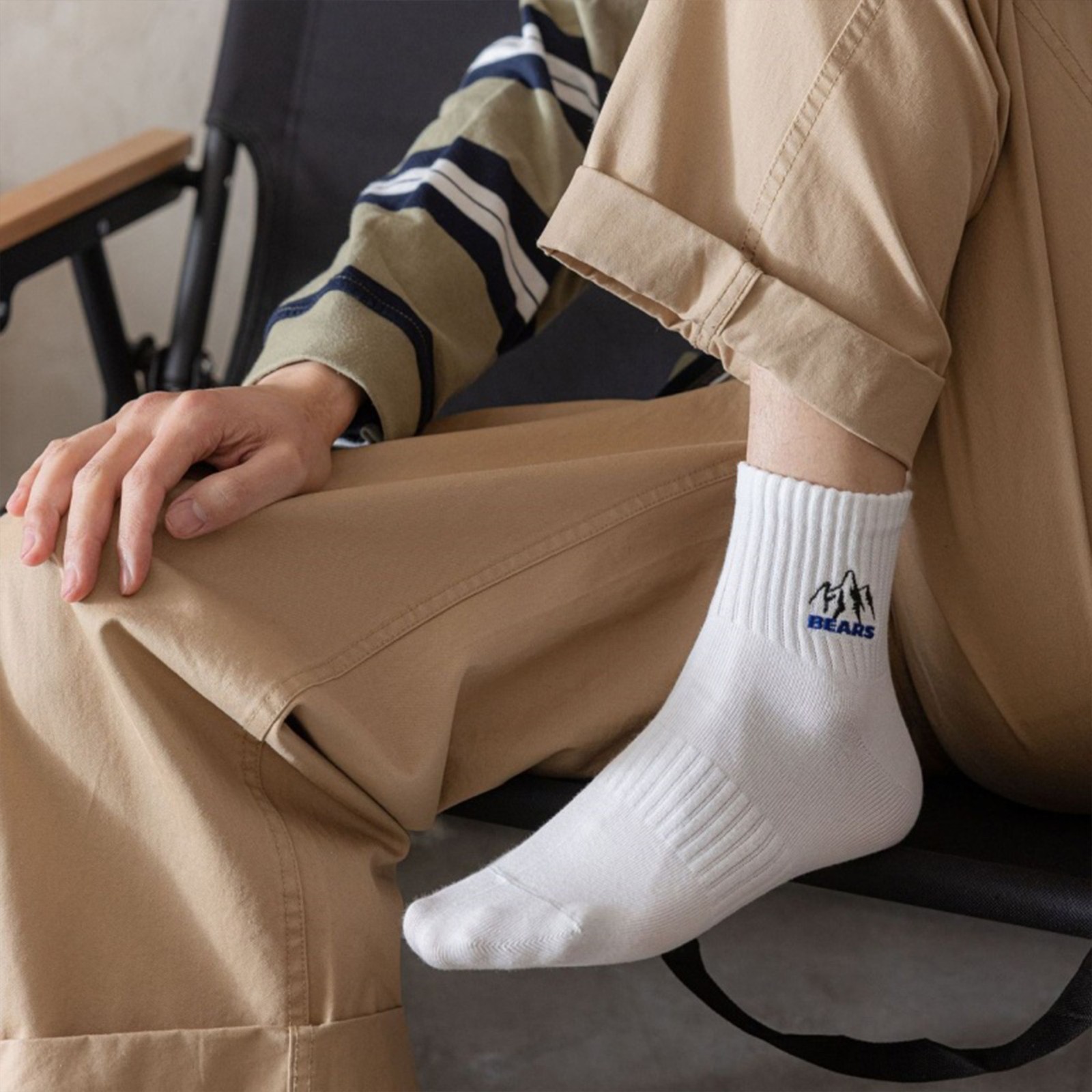 5 Pack Casual Crew Socks Men’s Short Crew Breathable Socks No Slip Everyday Sock