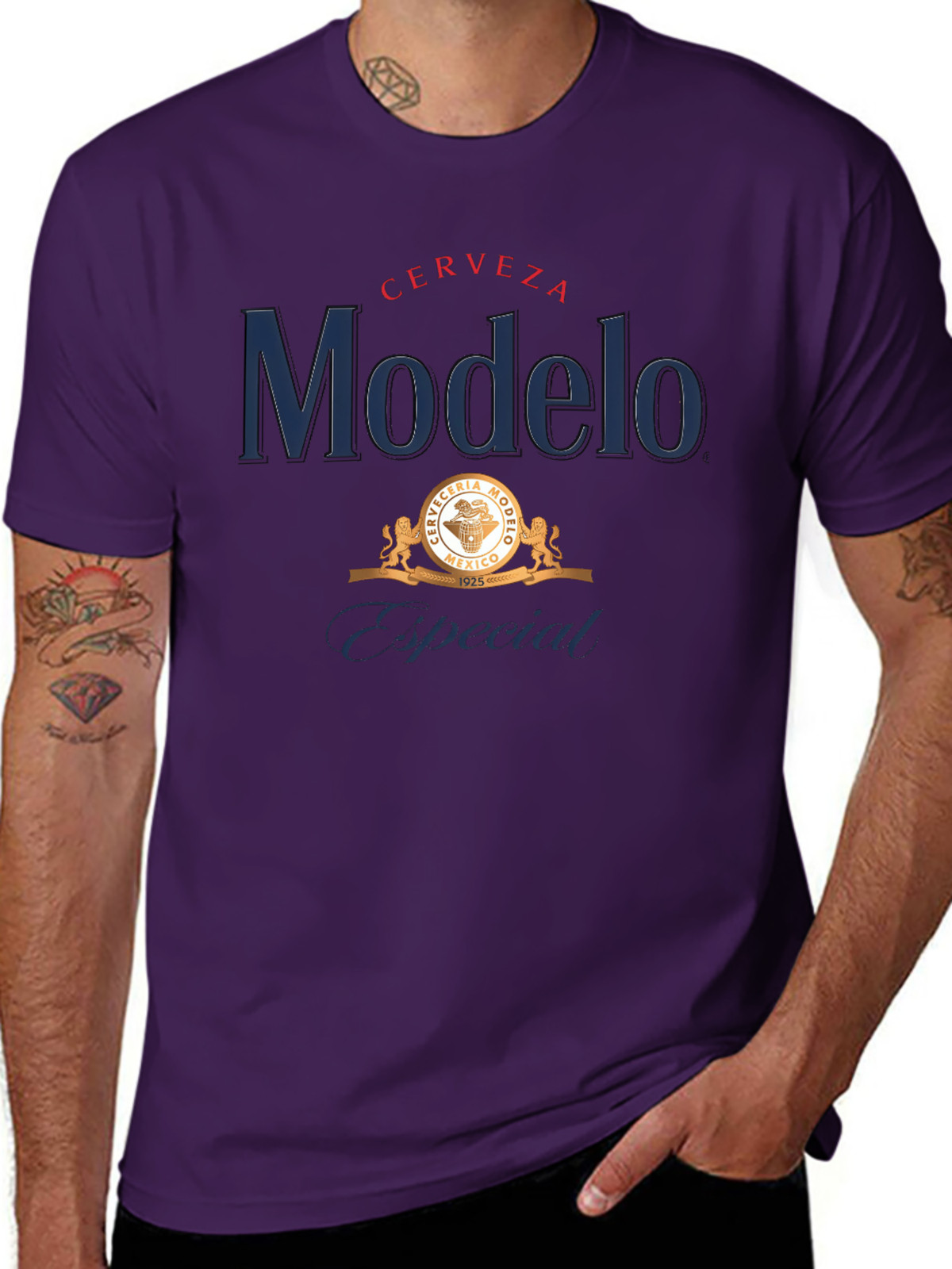 100% Cotton Modelo Men’S Premium Cotton T-Shirt – Casual Crew Neck Short Sleeve,