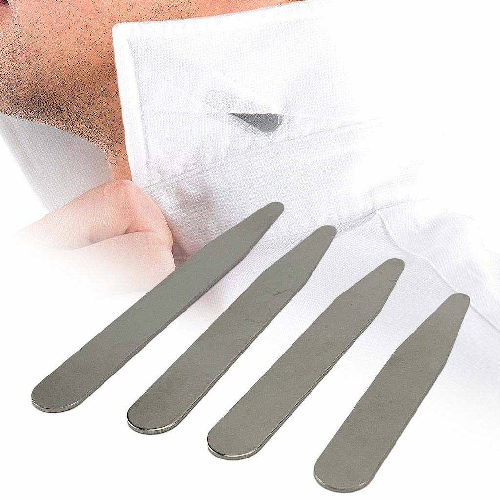 Magnetic 10/20/36/40 Metal Collar Stays Stiffeners+10 Magnet Insert In Box Shirt