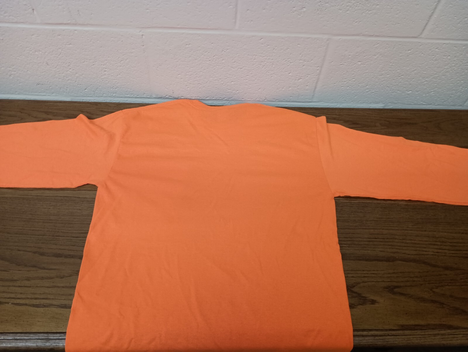 Gildan Ultra Cotton Safety Orange Long Sleeve T Shirt Men’s Medium New