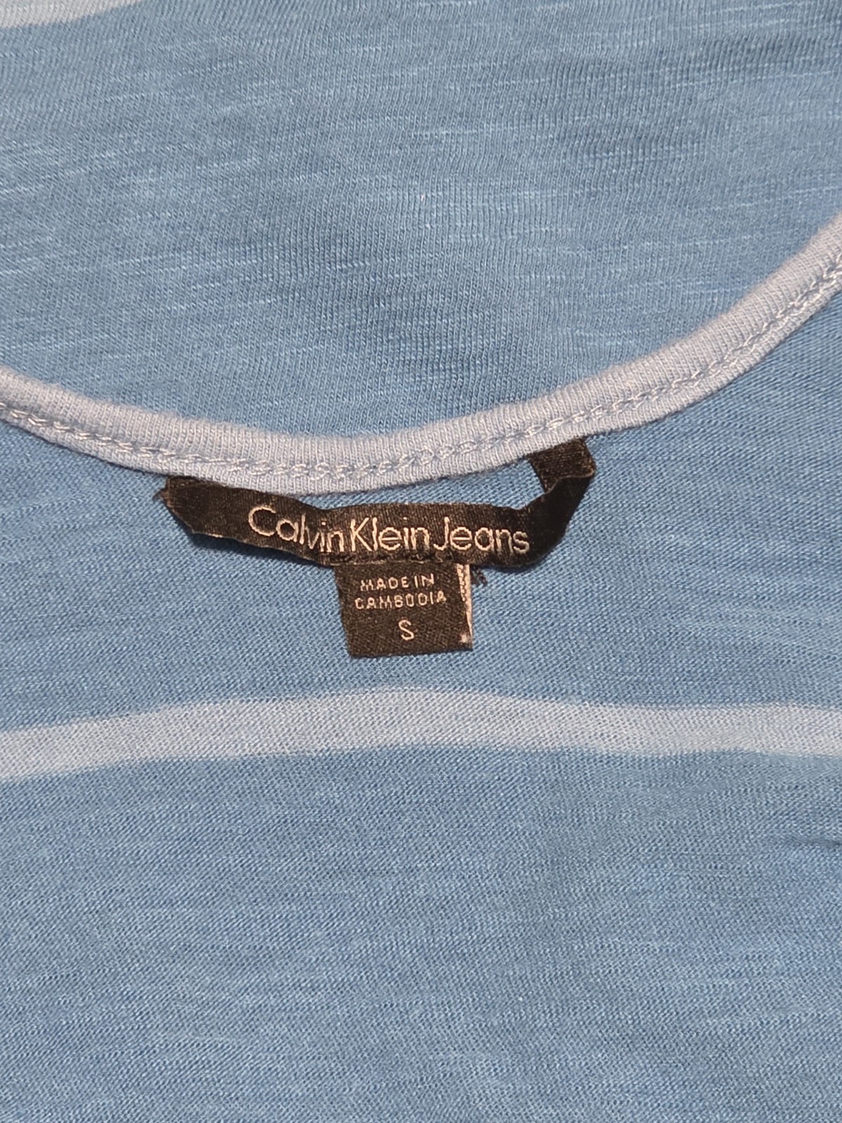 Calvin Klein Jeans Women’s Striped Scoop Neck T-Shirt Size S