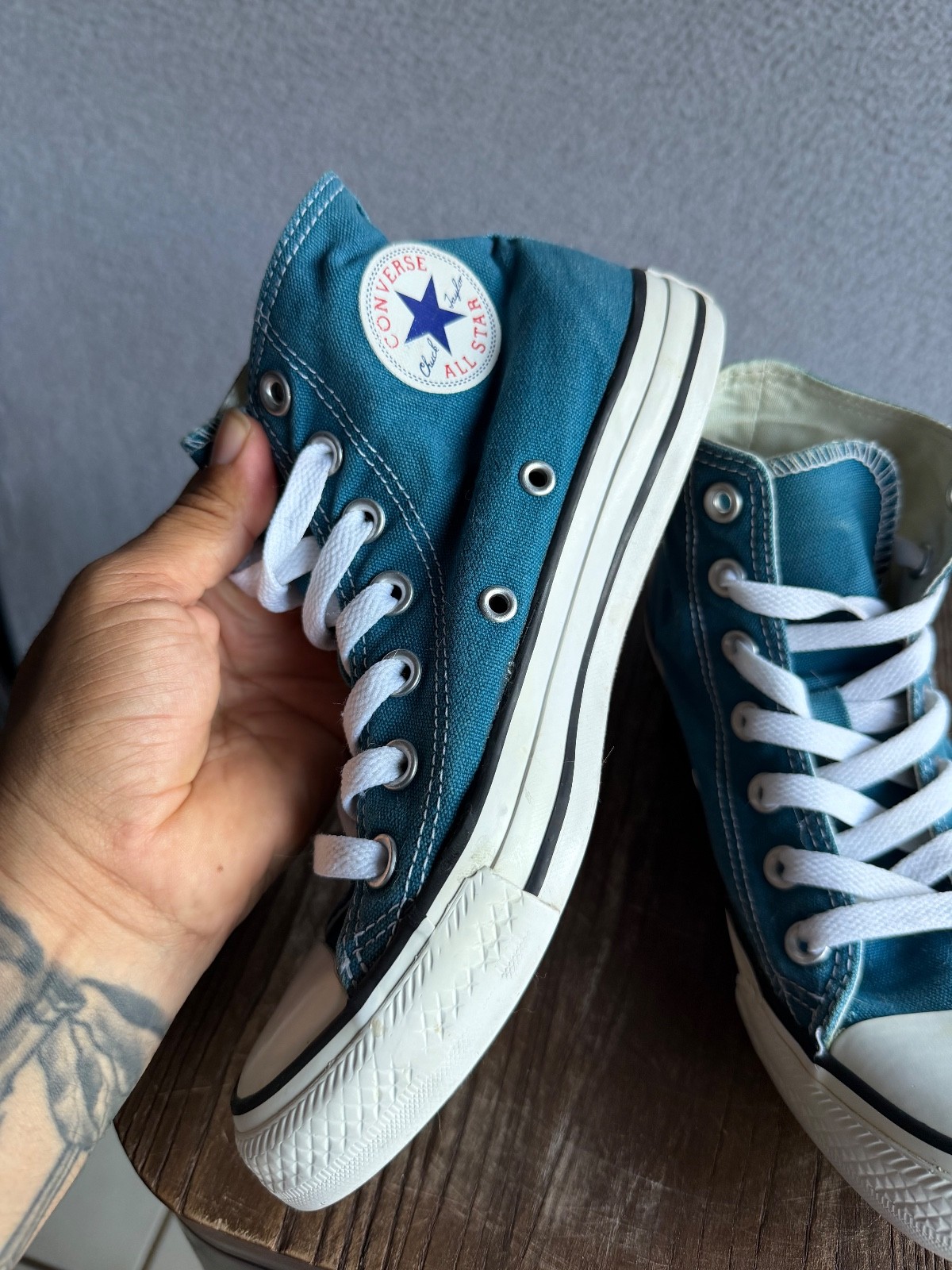 Converse Chuck Taylor All Star High Top Canvas Sneaker Men 4 Women 6 Turquoise