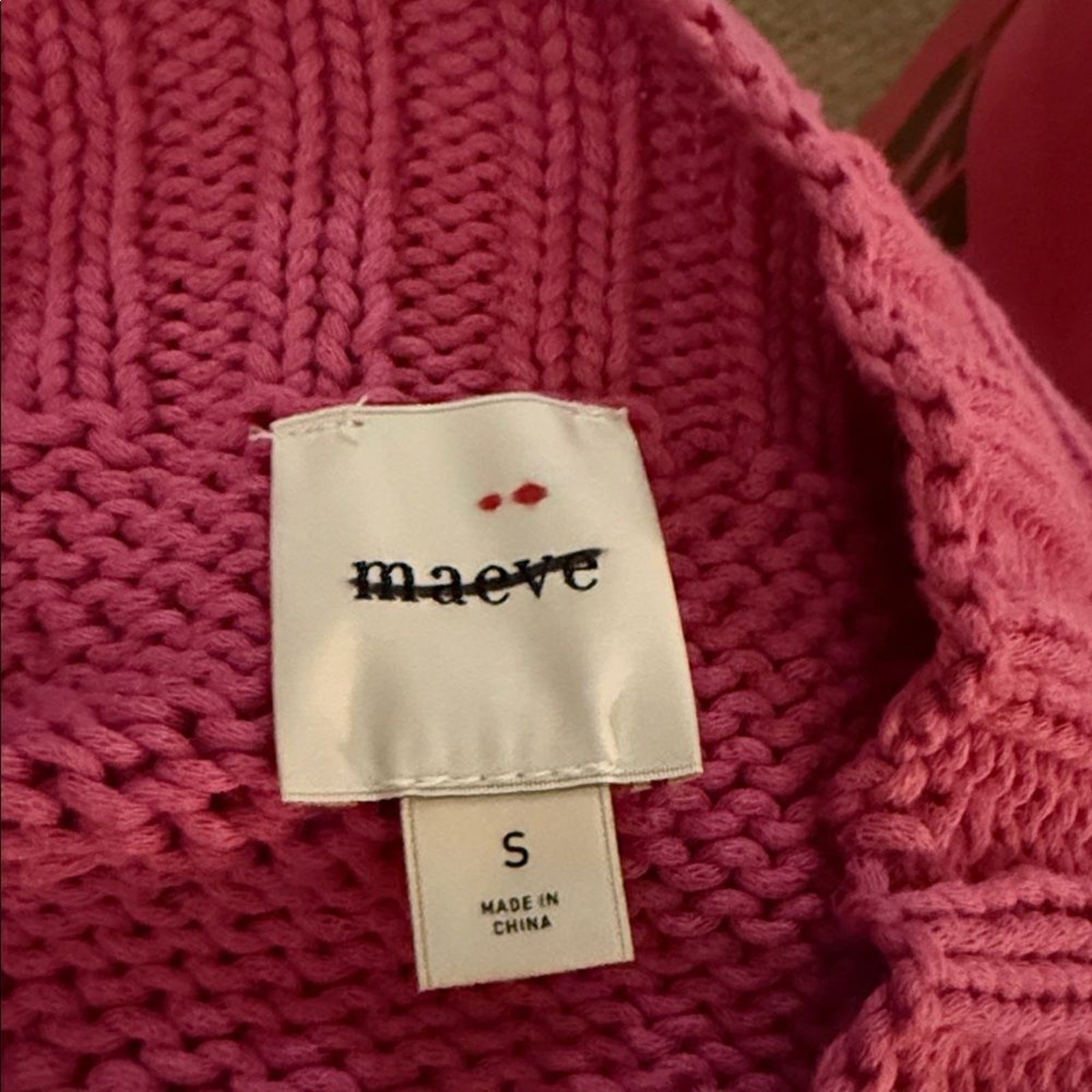 NWOT Anthropologie Maeve The Pippa Mock Neck Sweater Pink Size XS & Small