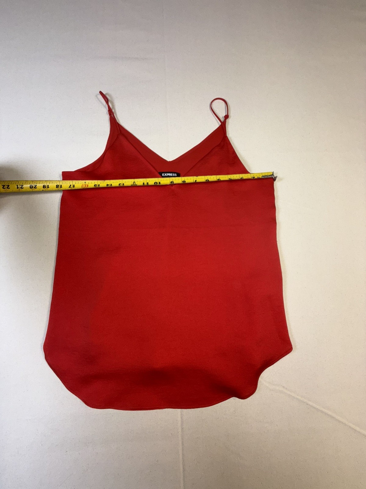 Express Womens Red Spaghetti Adjustable Strap Lined Camisole Tank Top Size Sm
