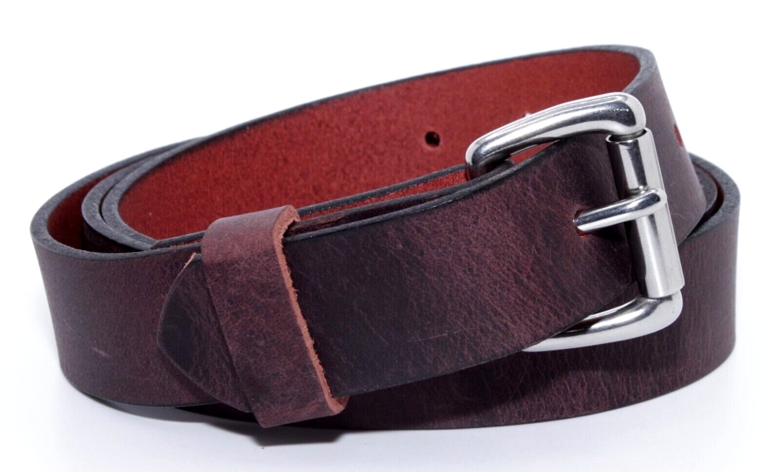 MEN’S FULL GRAIN BUFFALO GENUINE LEATHER BELT FOR JEANS DRESS 1 1/4 AMISH 1.25″