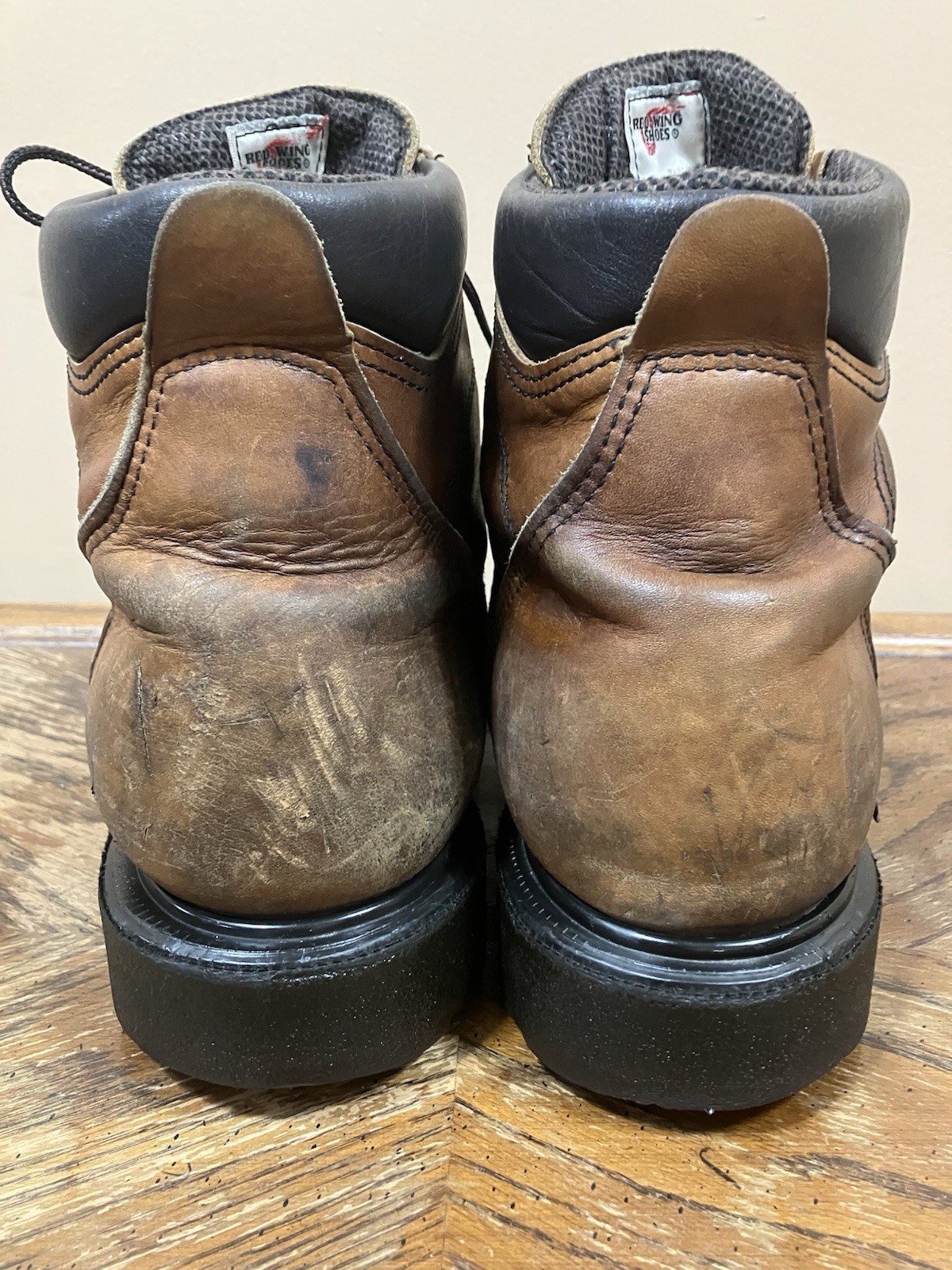 Red Wing Men’s 4425 6 Inch Work Boot Size 11.5 D USA with Tuff Toe added.