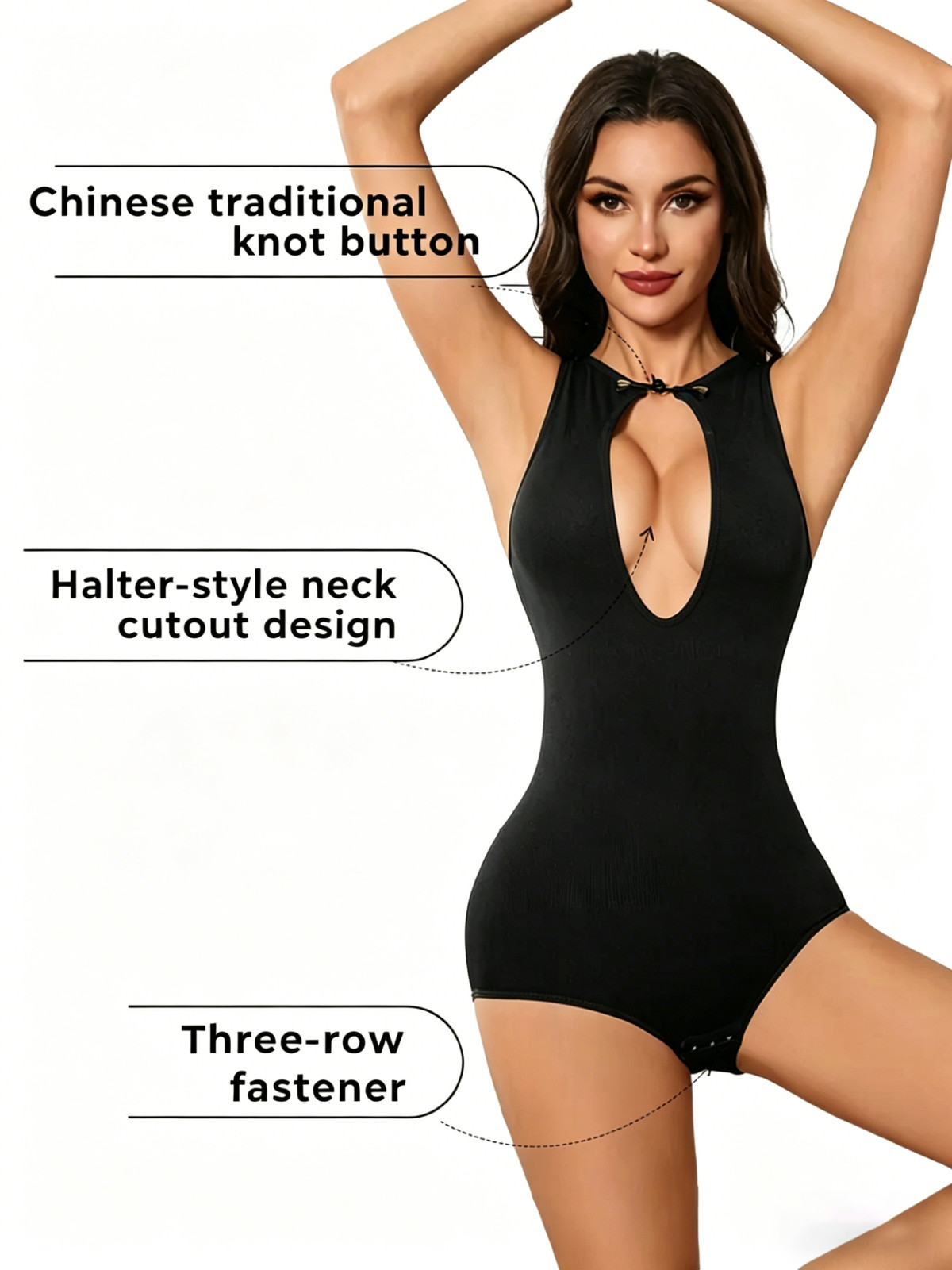 Sleeveless Seamless Shapewear Bodysuit Tummy Control Butt Lifter