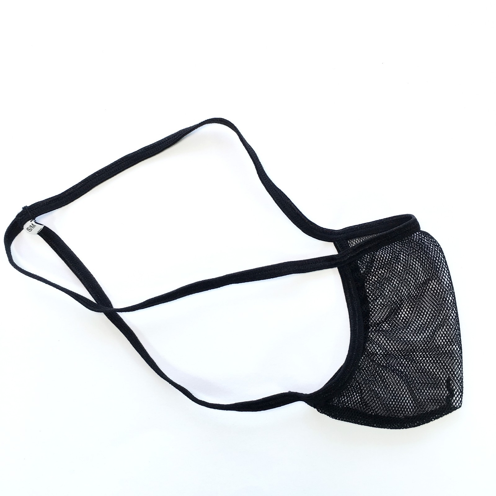 G344 G3447 Mens Pouch String Thong Low Rise T Back C-thru Mesh Fishnet