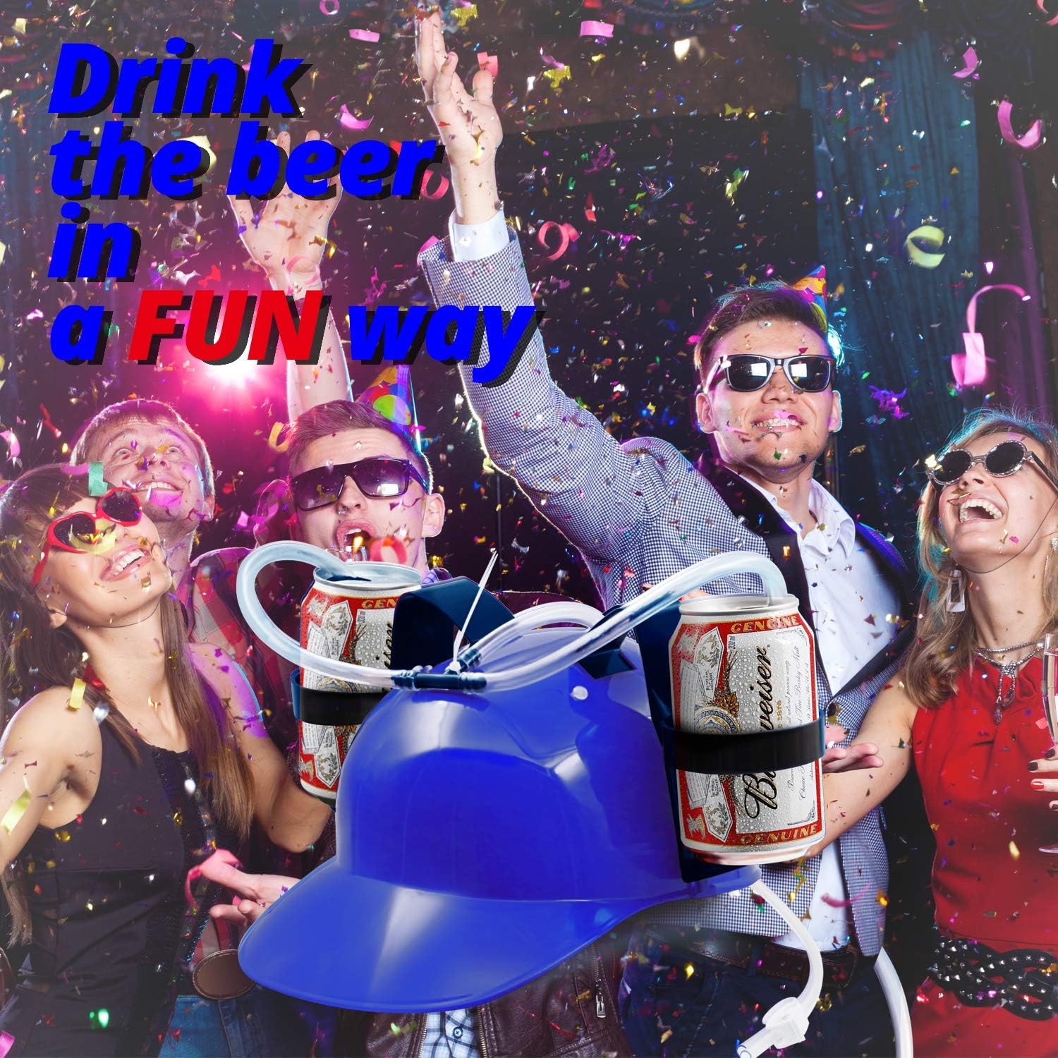 Drinking Helmet – Can Holder Cap Drinker Favor Hat Party Fun Beverage Gadgets