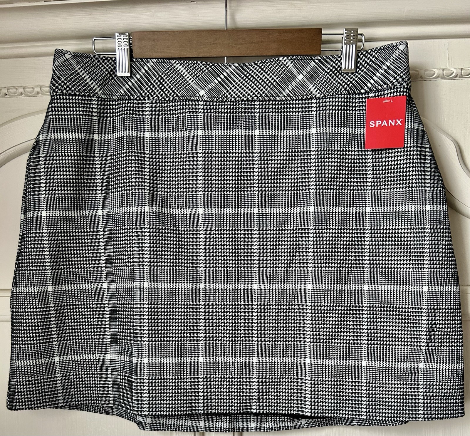 NWT SPANX Women’s Plaid A-Line Mini Skirt XL Academia Chic Capsule Elegant