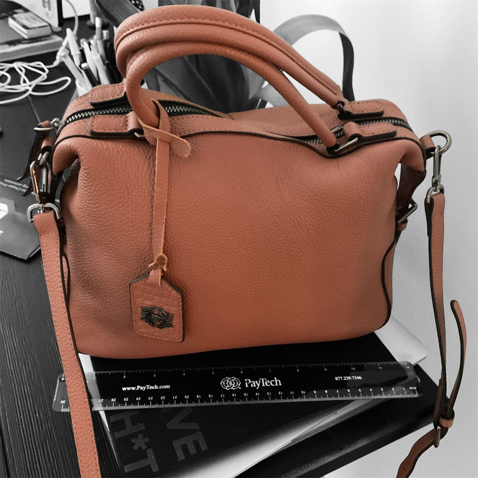 ZOOLER Boston Genuine leather Soft touch crossbody Bag 11.7″*4.8″* 8.5″ in(L*W*H
