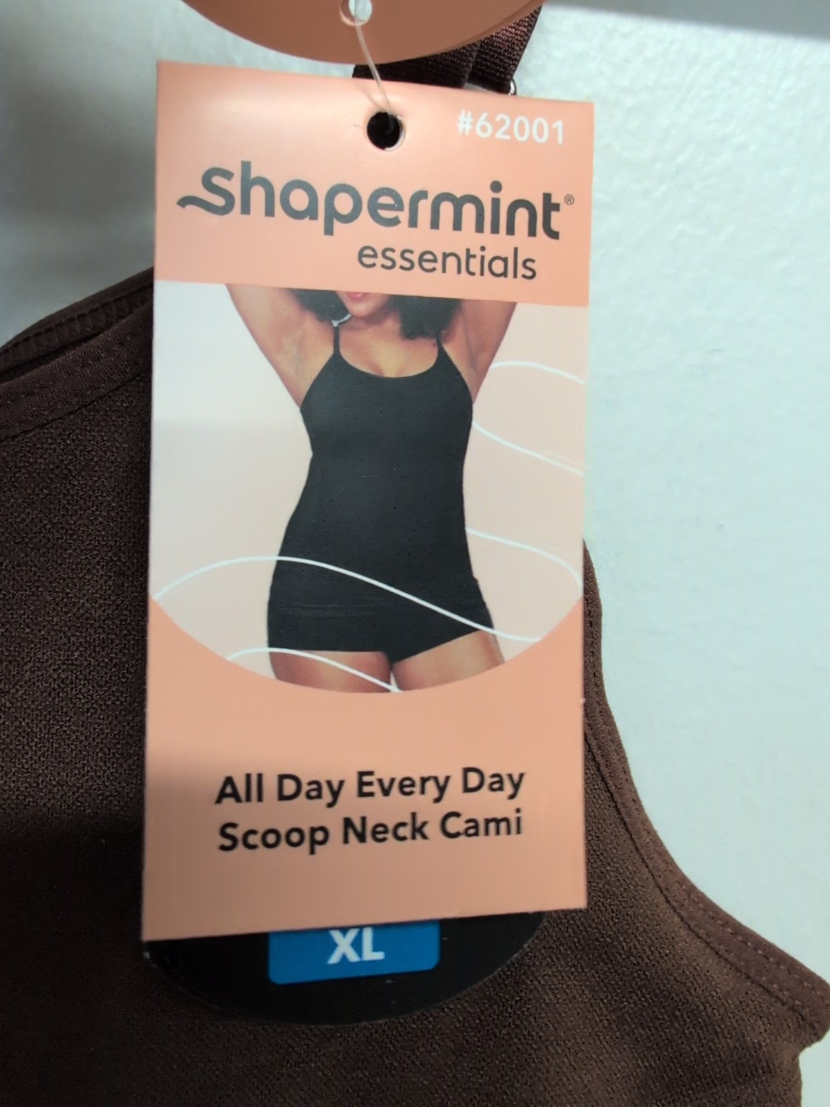 Shapermint Essential Scoop Neck Cami XL Chocolate Brown SHE-SNC-62001