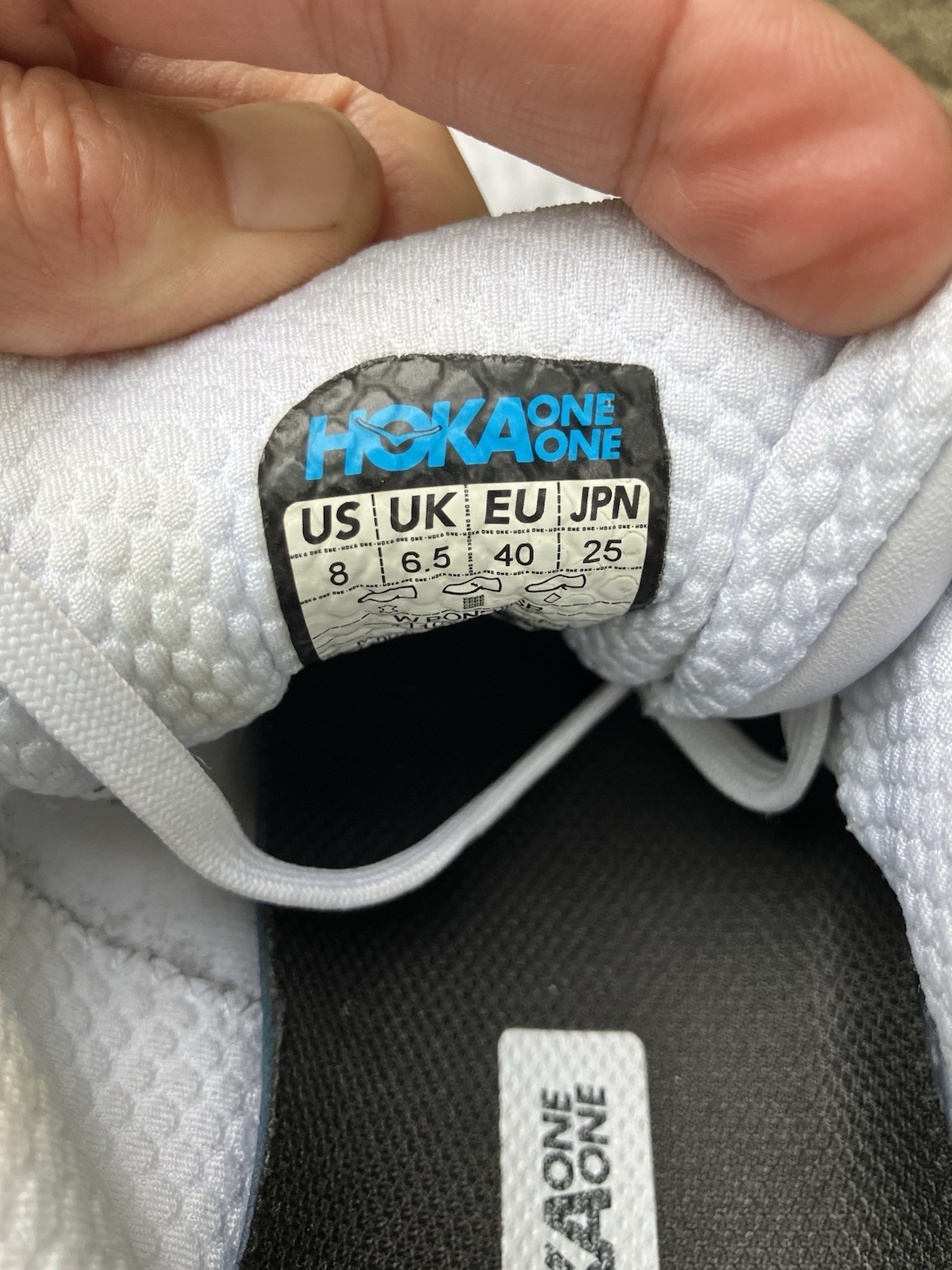 Hoka One One Bondi SR White Women’s 8 Leather Athletic Sneakers Slip Resistant