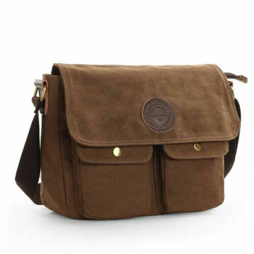 Vintage Men’s Canvas Messenger Shoulder Bag Crossbody School Book Bags Satchel