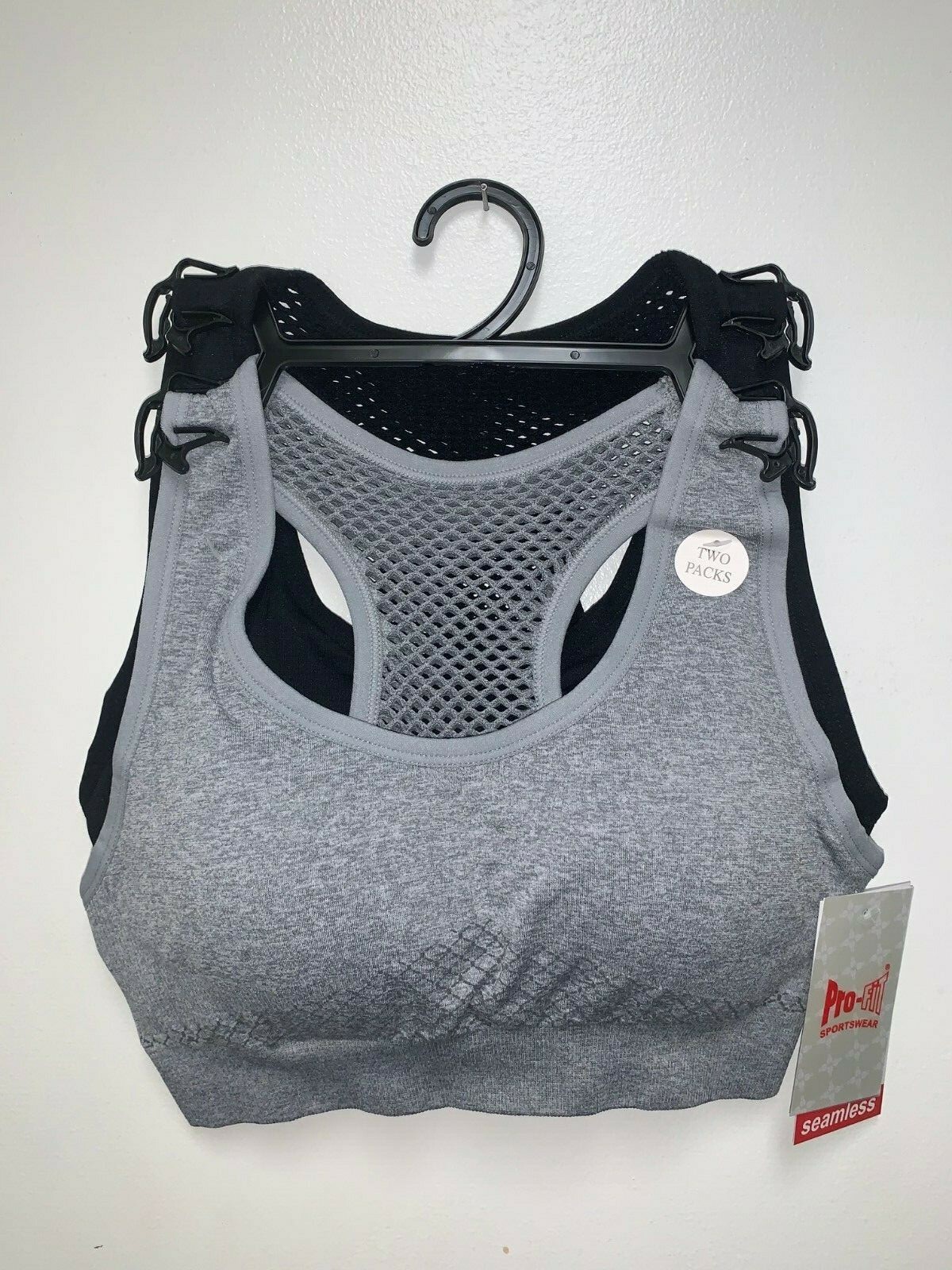 Padded 2 Pack High Impact Seamless Sports Bra Active Wear / Work Out,Gym &Yoga,