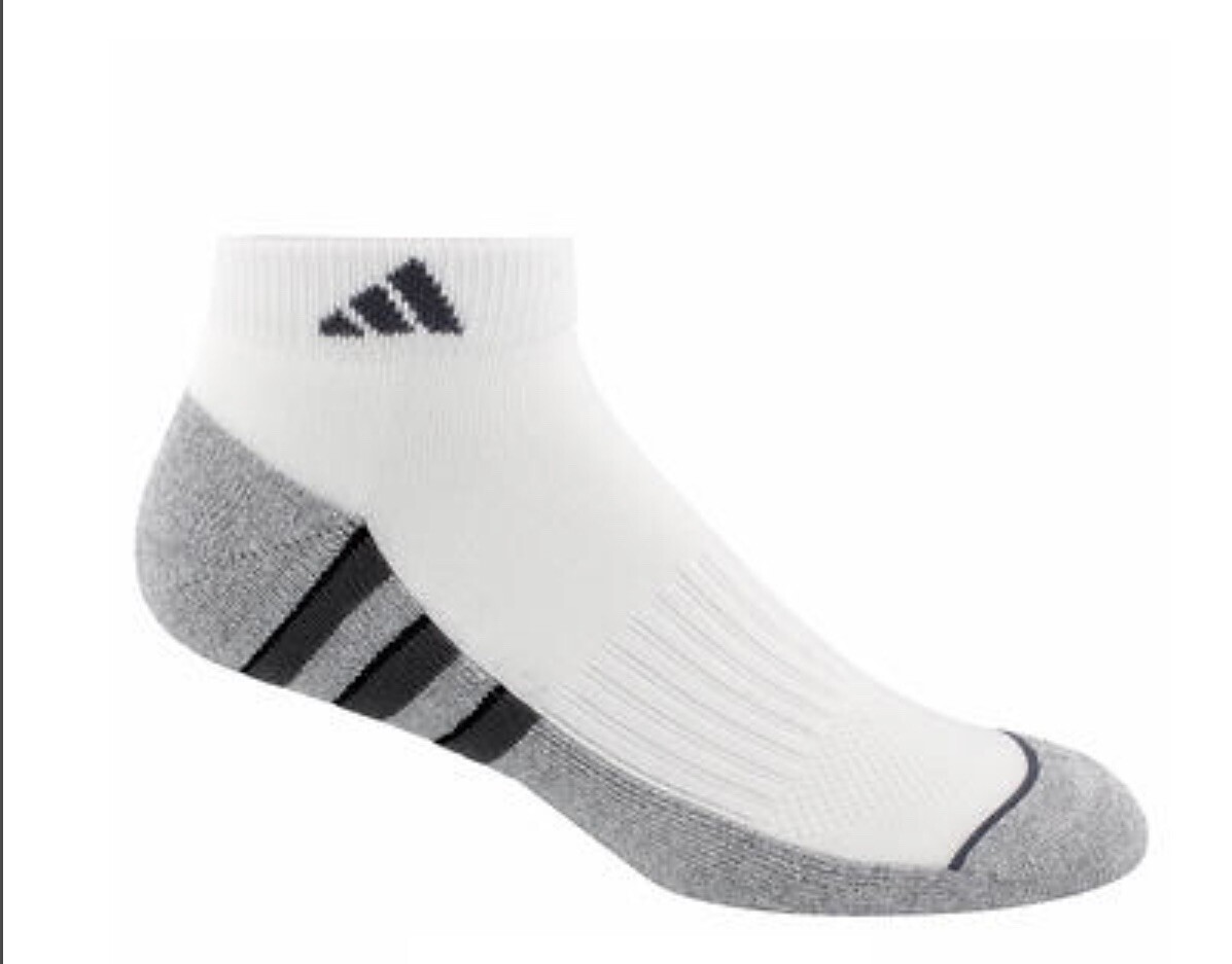 6 Pairs Adidas Men’s Cushioned Low Cut Ankle Socks White 6-12 NEW