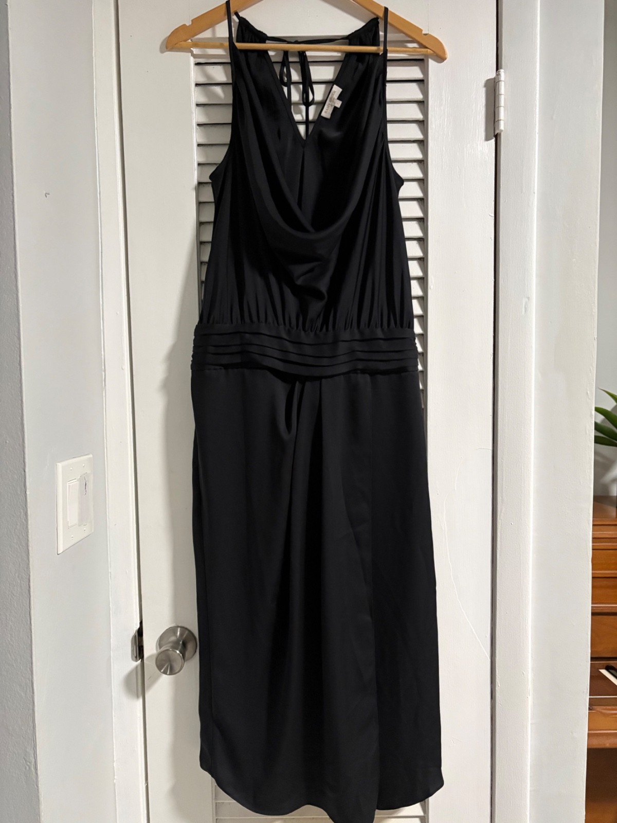 Ramy Brook Mônica Cowl Midi Black Dress