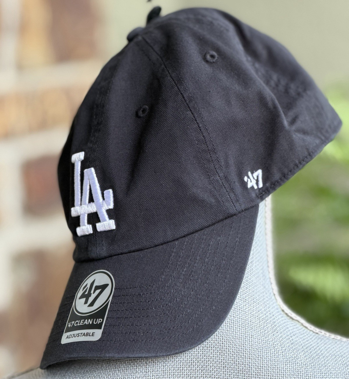 NWT 47 BRAND Los Angeles Dodgers ’47 Clean Up Strapback Hat Black/White