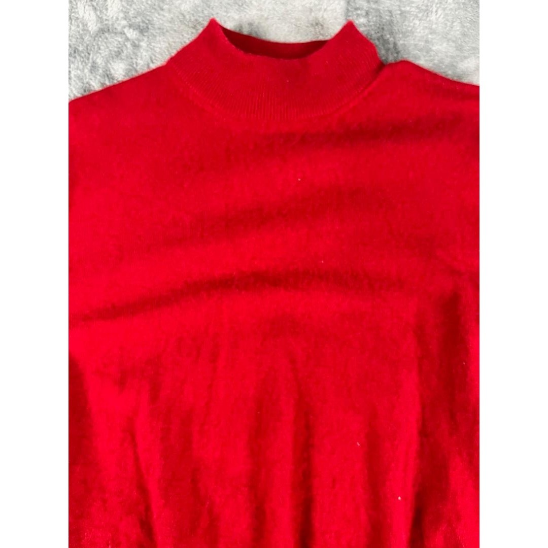 Paul Fredrick Red 100% Cashmere Sweater Women’s Medium Luxury 2-Ply Pullover