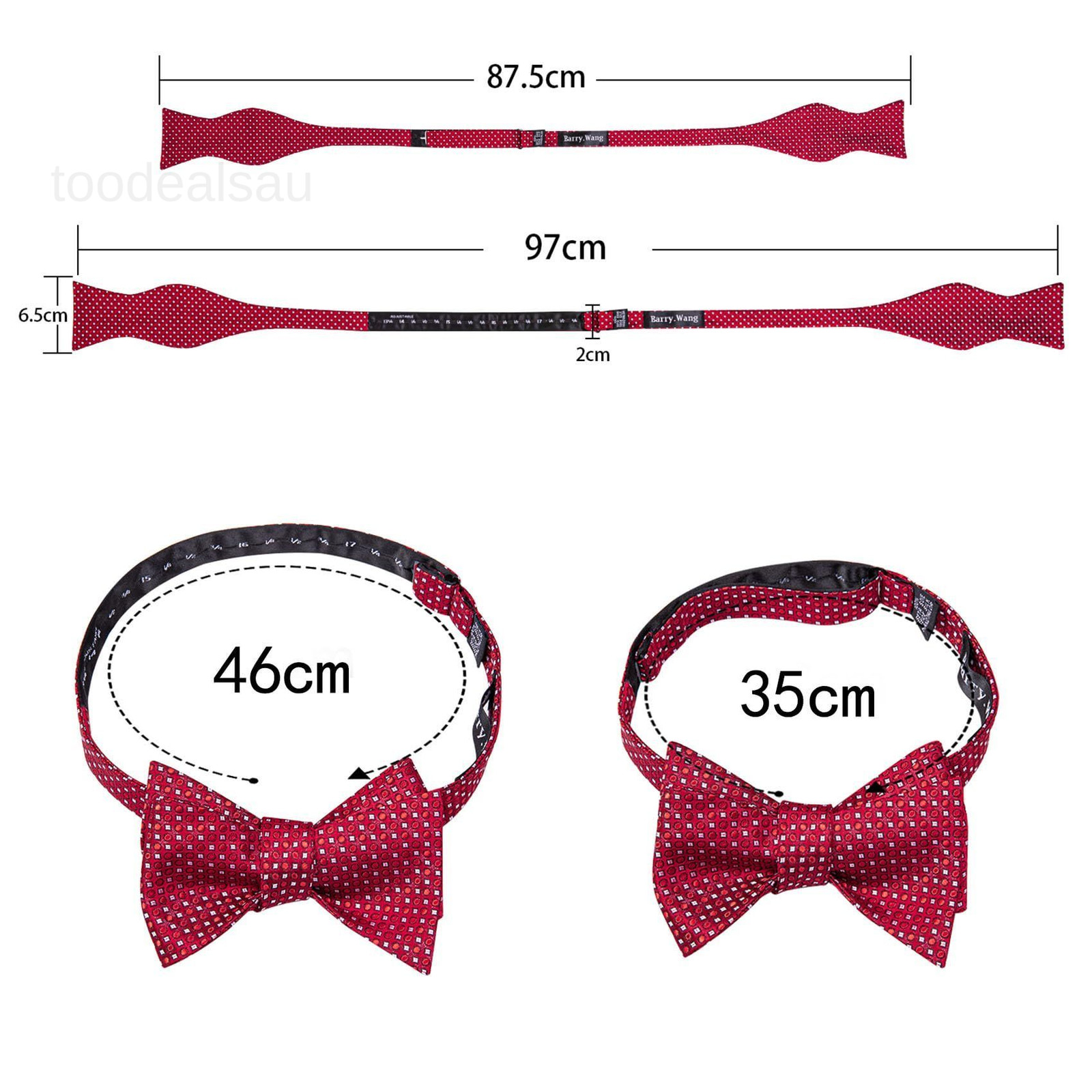 Bow Ties for Men Paisley Self Tie Bowtie One Size, Burgundy Wine