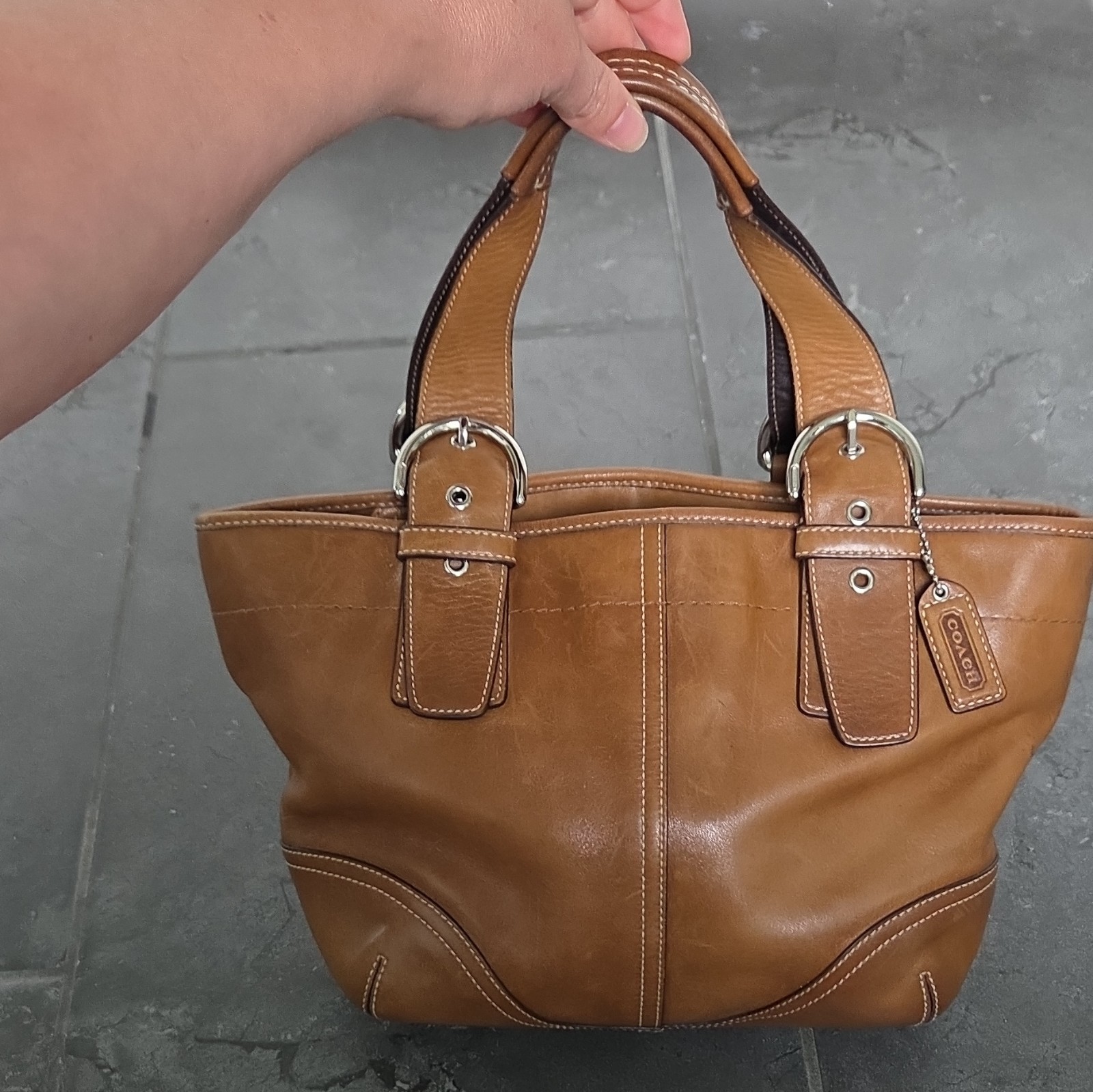 Y2K Vintage Coach Brown Soho Soft Leather Tote