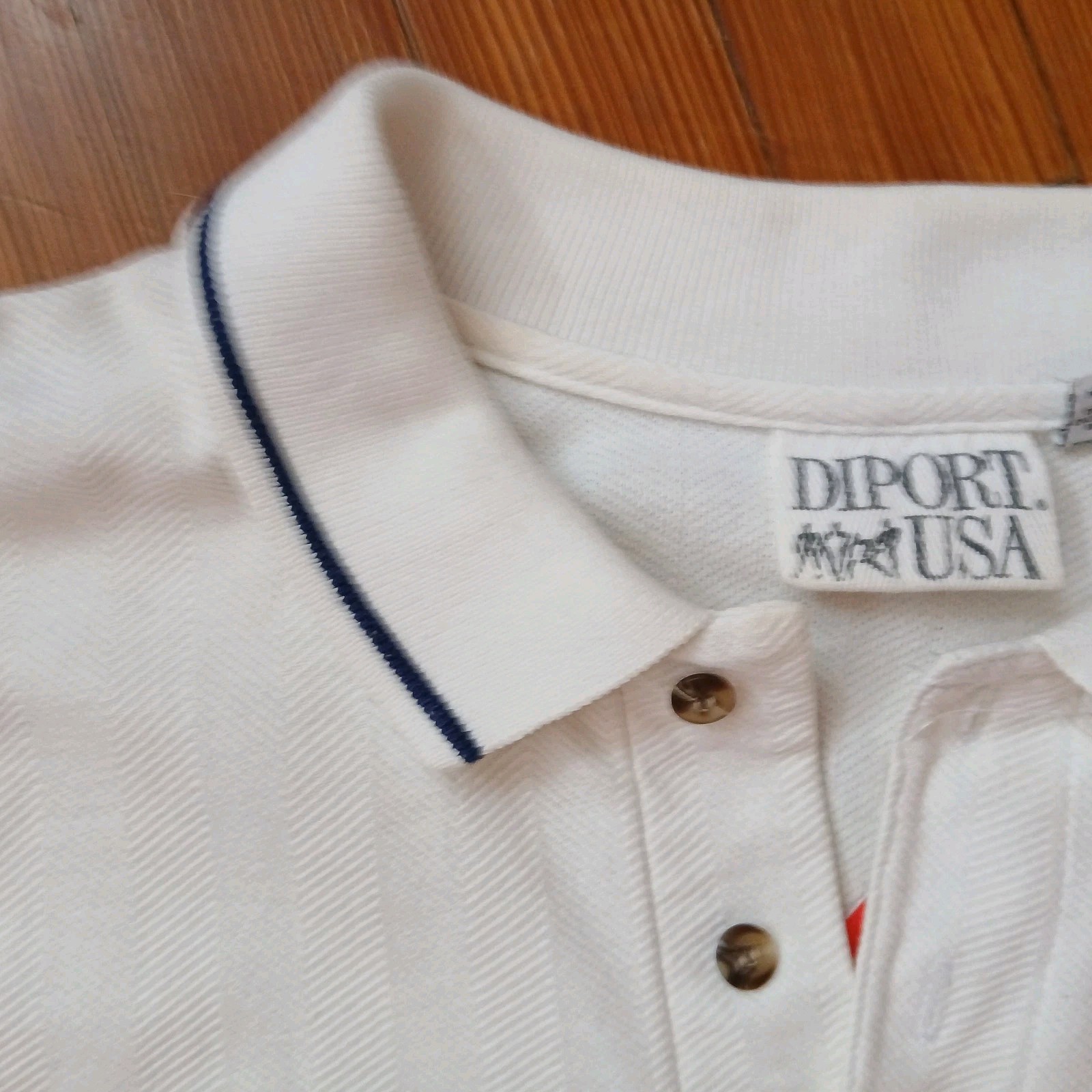 vintage diport goldman sachs mens xlarge s/sleeve pullover knit shirt