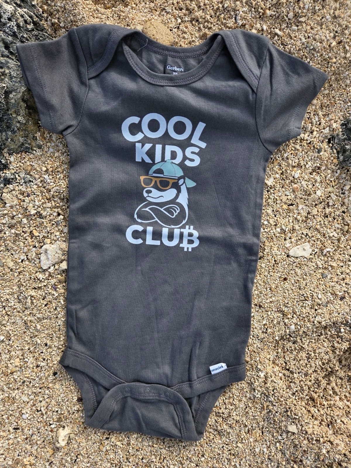 Bitcoin 18 Month Old Onsie “Cool Kids Club”