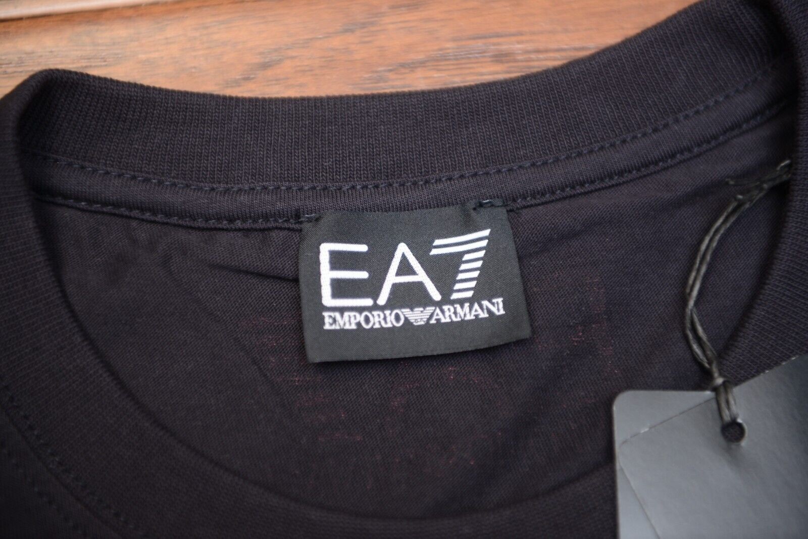 Emporio Armani Black Men’s Cotton EA T-Shirt stripe prnit Size M*L*XL*2XL,3XL