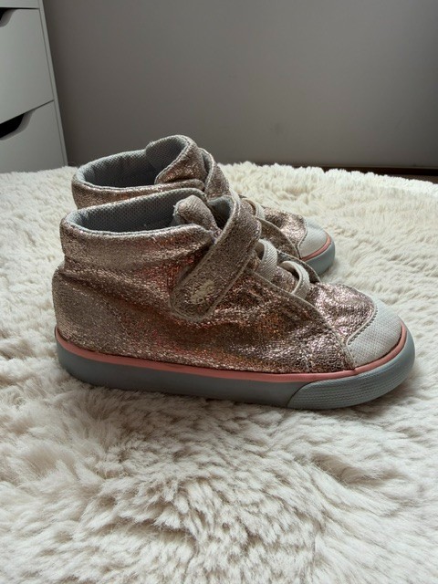 See Kai Run Toddler Glitter High-Top Sneakers (Drew) in Gold Size 8