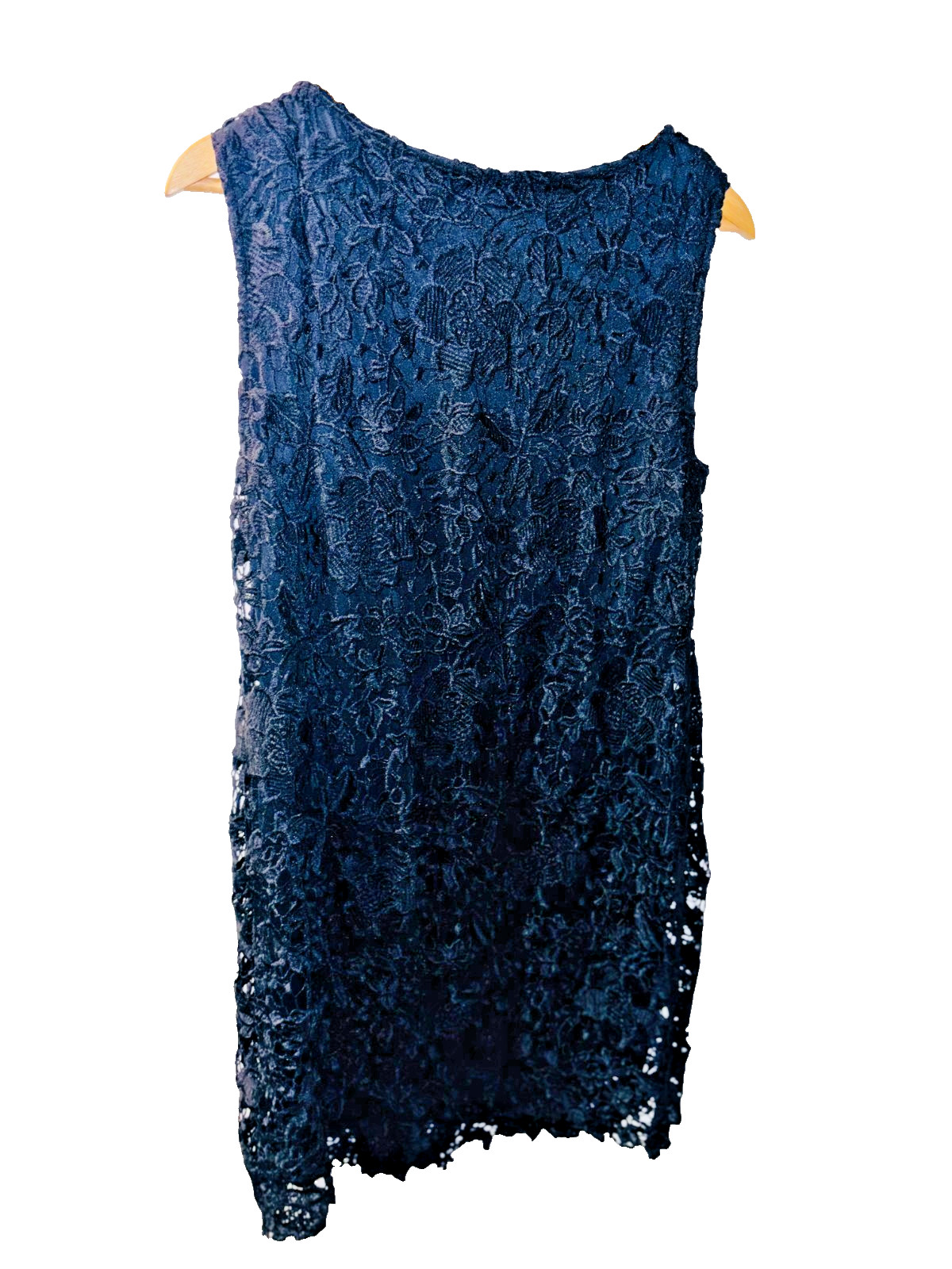 Wallis Sleeveless Lace Little Black Dress Fully Lined,Size-18,Lightweight,Formal