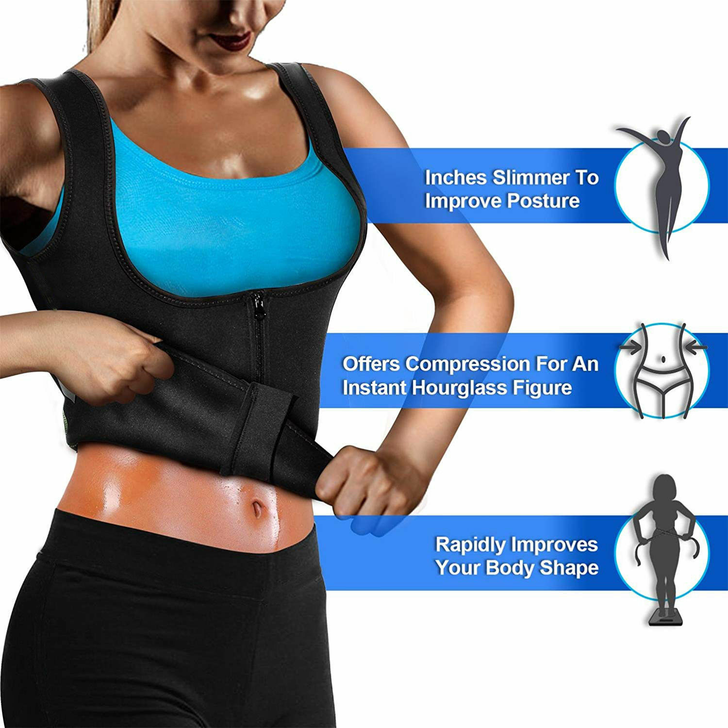 Fajas Reductoras Abdomen Para Sudar Y Perder Peso Rapido Talla Para Mujer Shaper