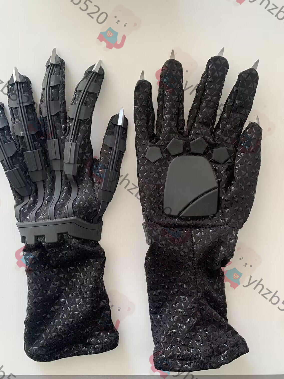 Black Panther 1 Pair Gloves & Claws T’Challa Cosplay Props Costume Accessory Cos