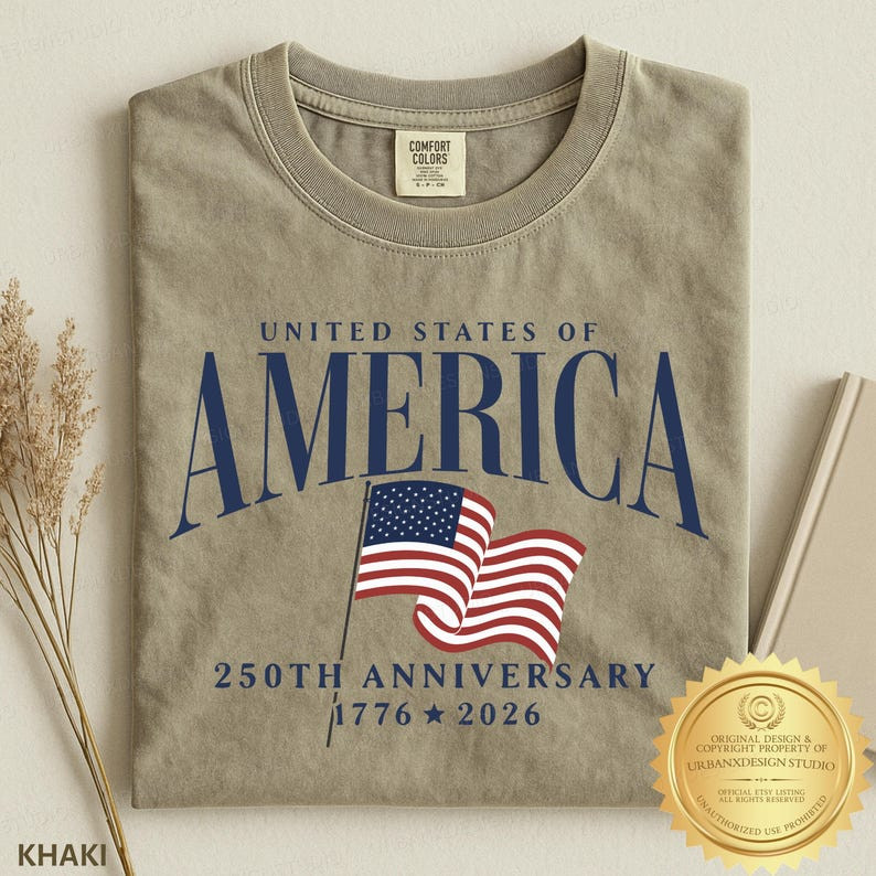 America 250th Anniversary TShirt Semiquincentennial Patriotic Vintage GraphicTee