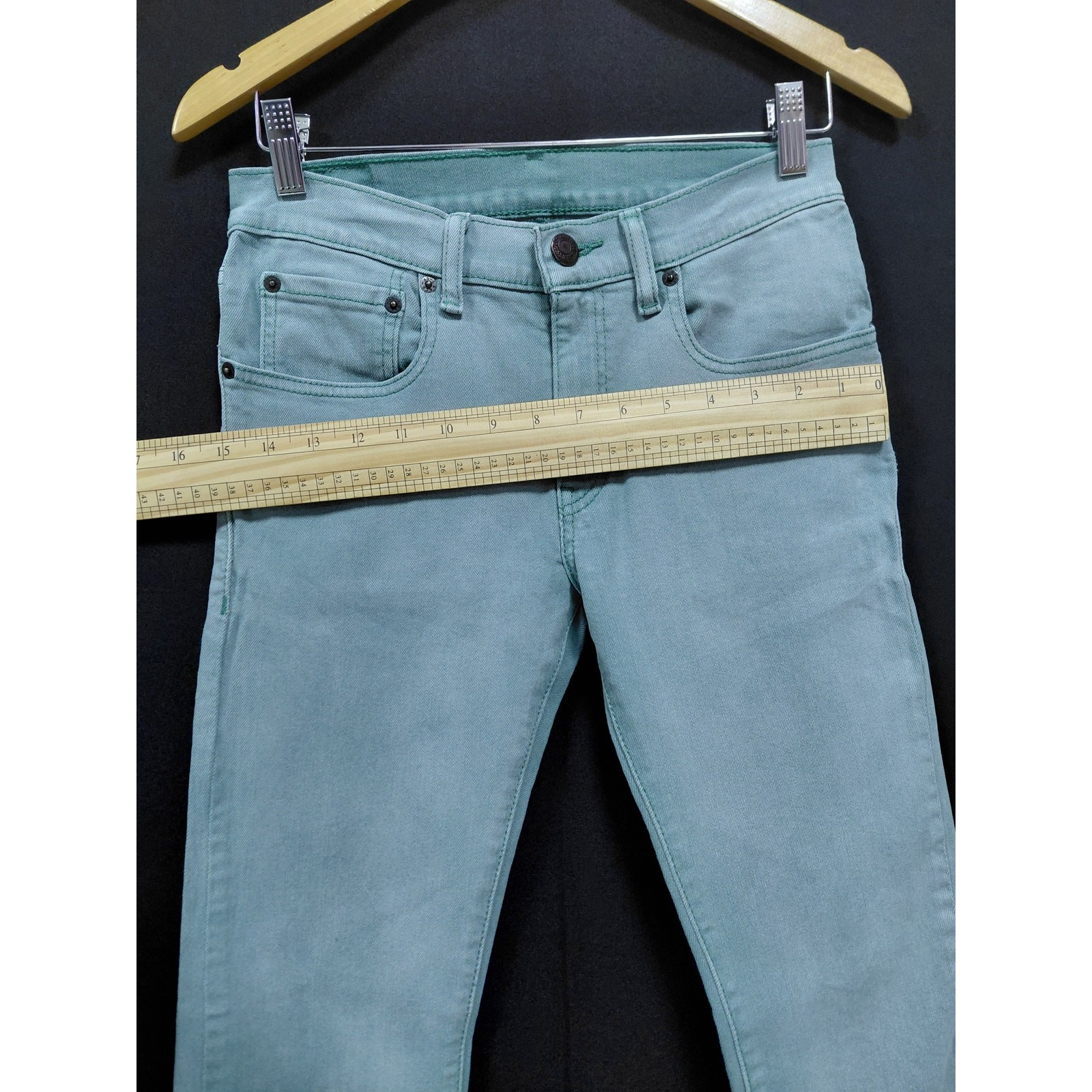 Levi’s 510 Super Skinny Jeans Green Mid (10-12 in) Denim Men Size 28×28