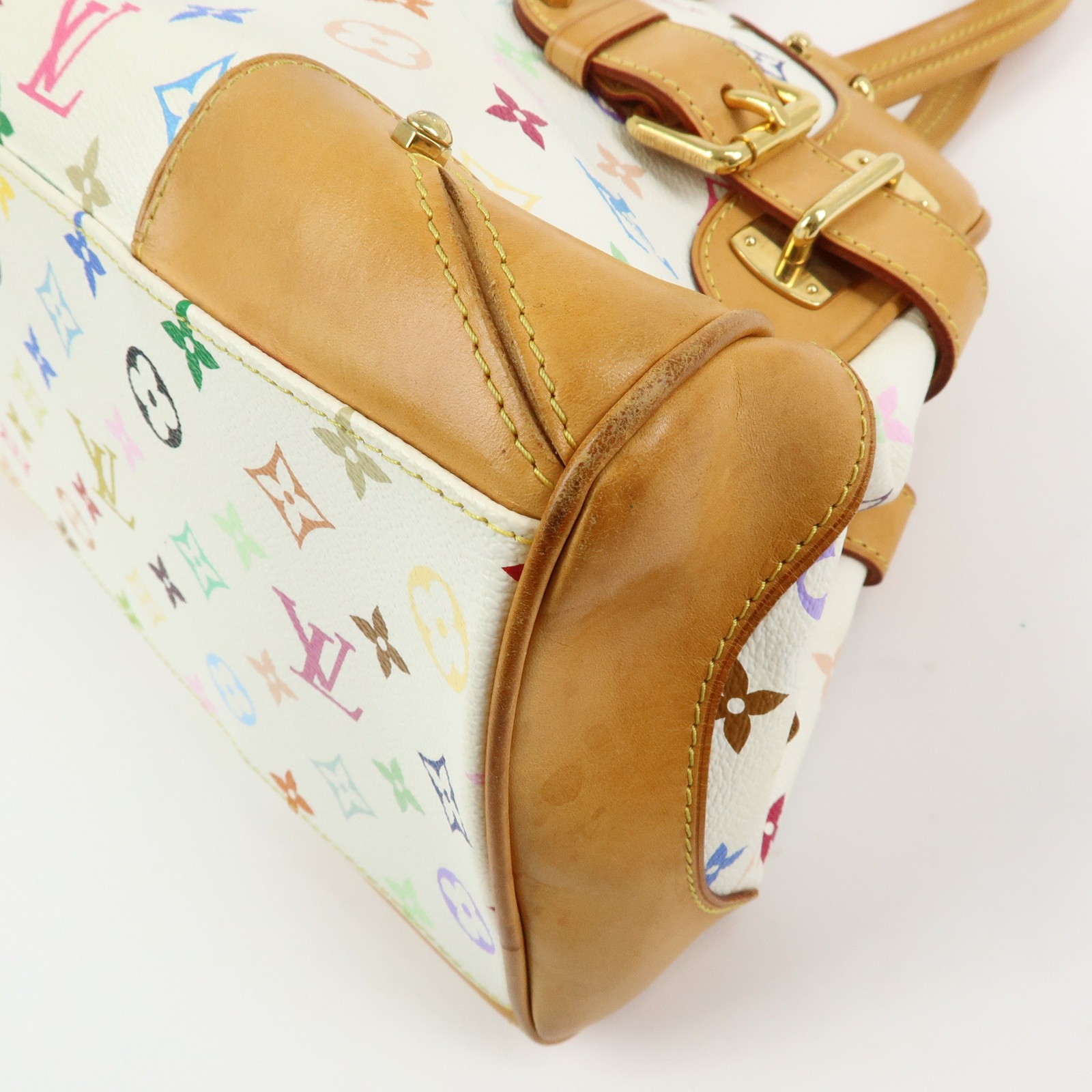 Louis Vuitton Monogram Multicolor Claudia Hand Bag Blanc M40193 Auth Used F/S