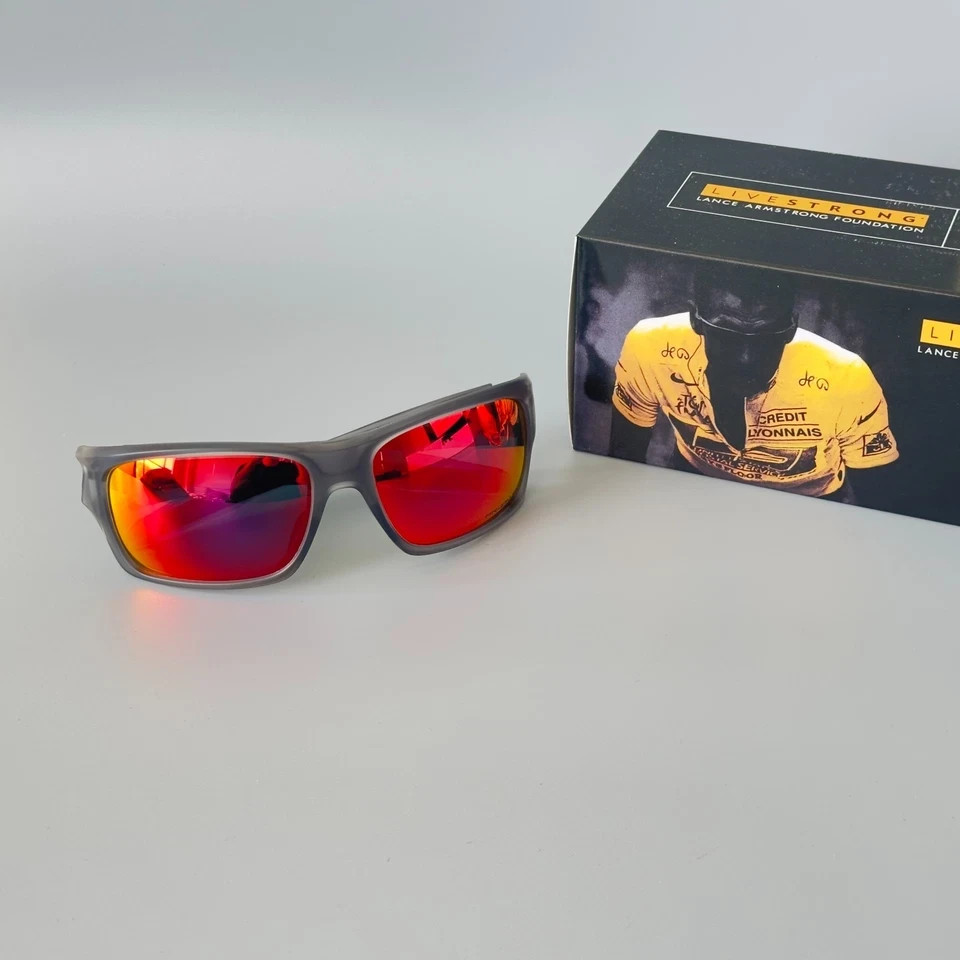 Oakley Turbine OO9263 Grey Smoke Frame Prizm Ruby Polarized Sunglasses