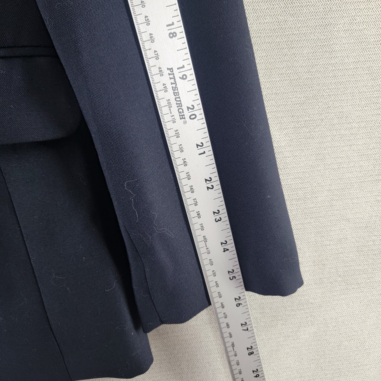 Lands End Mens Blazer Wool Navy Blue Gold Button Jacket Sport Coat Size 42R