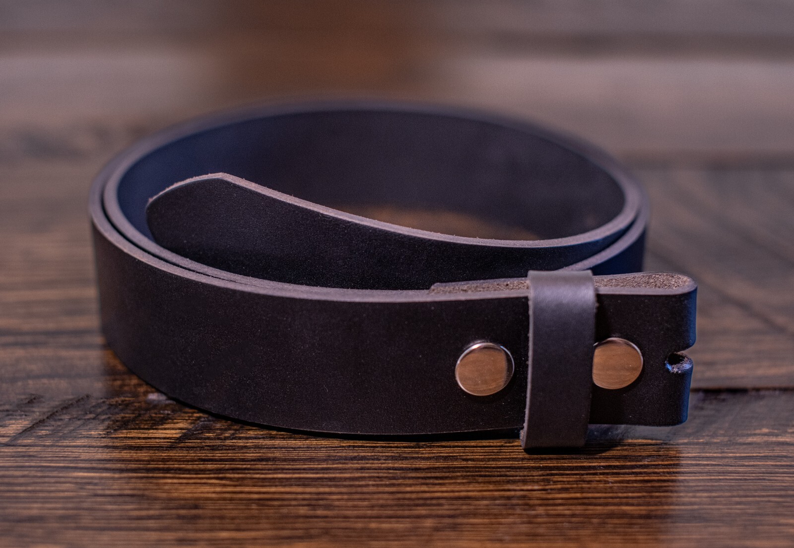 Full Grain Solid Cowhide Leather Belt w/Brass Center Bar Buckle – Brown