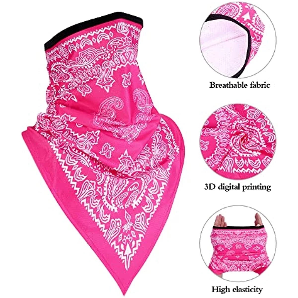 Balaclava UV Protection Face Mask Paisley Print Neck Gaiter Bandana Cover Scarf