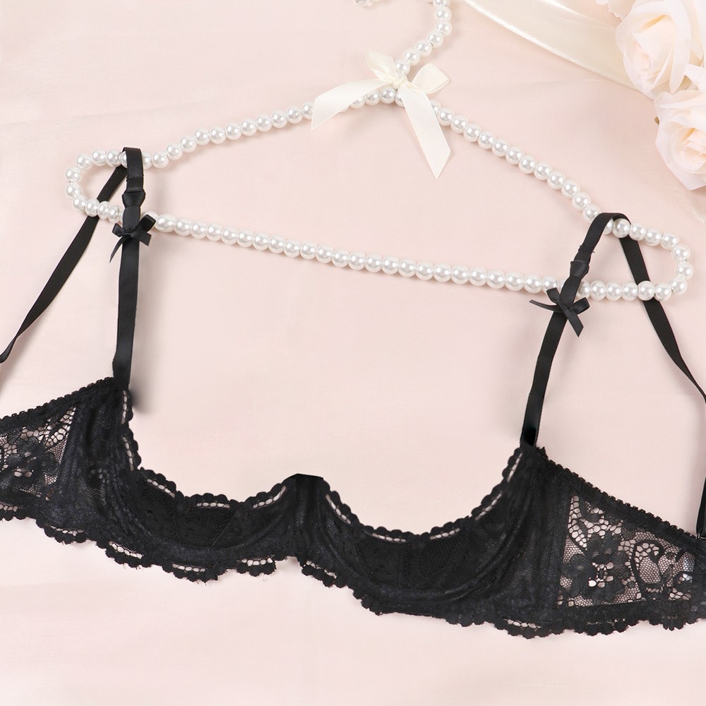 Lady Bras Half Cup Bra Low Cut Sexy Lingerie Underwired Bra Party Brassiere ABCD