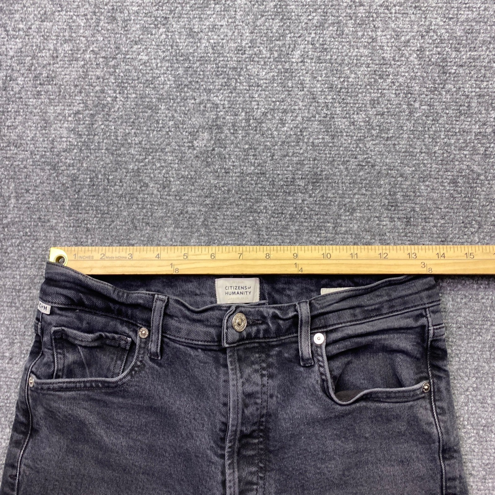 Citizens of Humanity Charlotte High Rise Straight Jeans Black 1731-1378 Size 28
