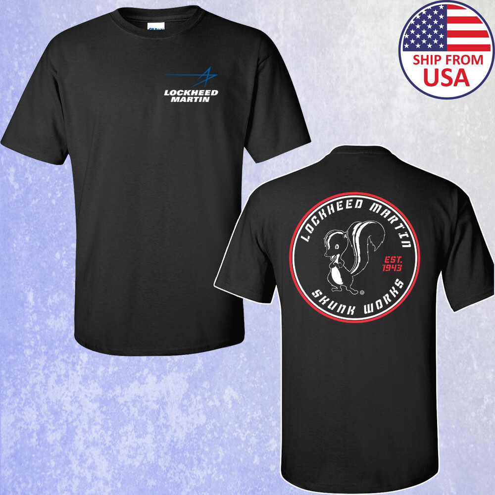 Lockheed Martin Skunk Men’s Black T-shirt Size S-5XL