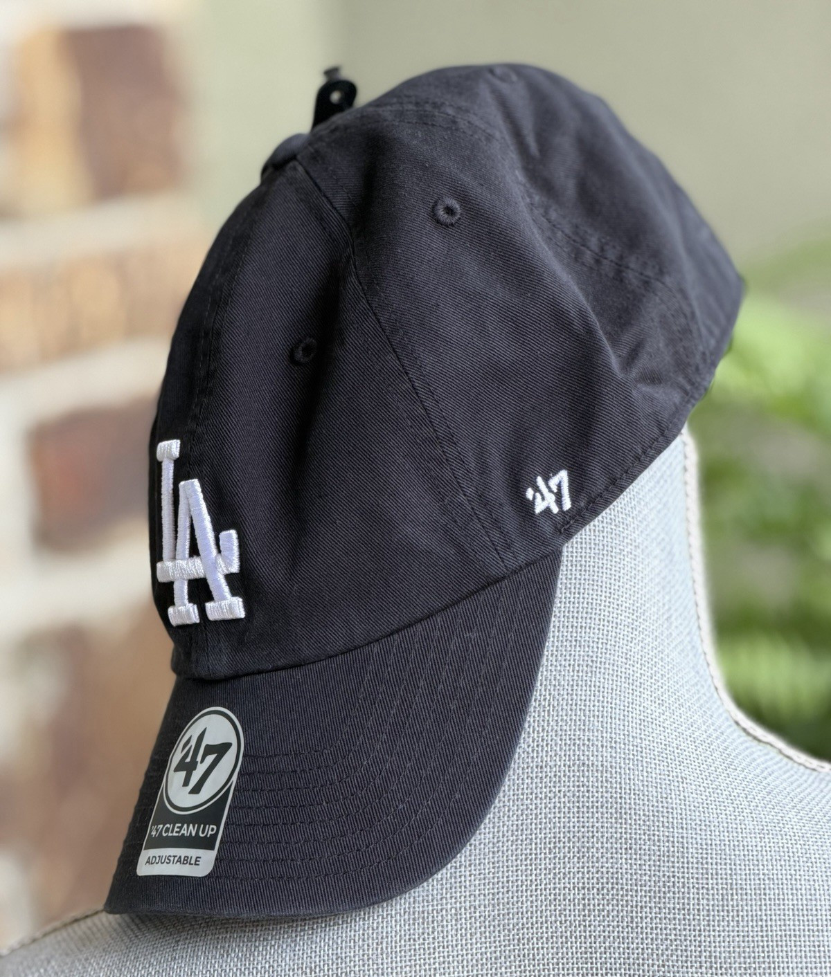 NWT 47 BRAND Los Angeles Dodgers ’47 Clean Up Strapback Hat Black/White