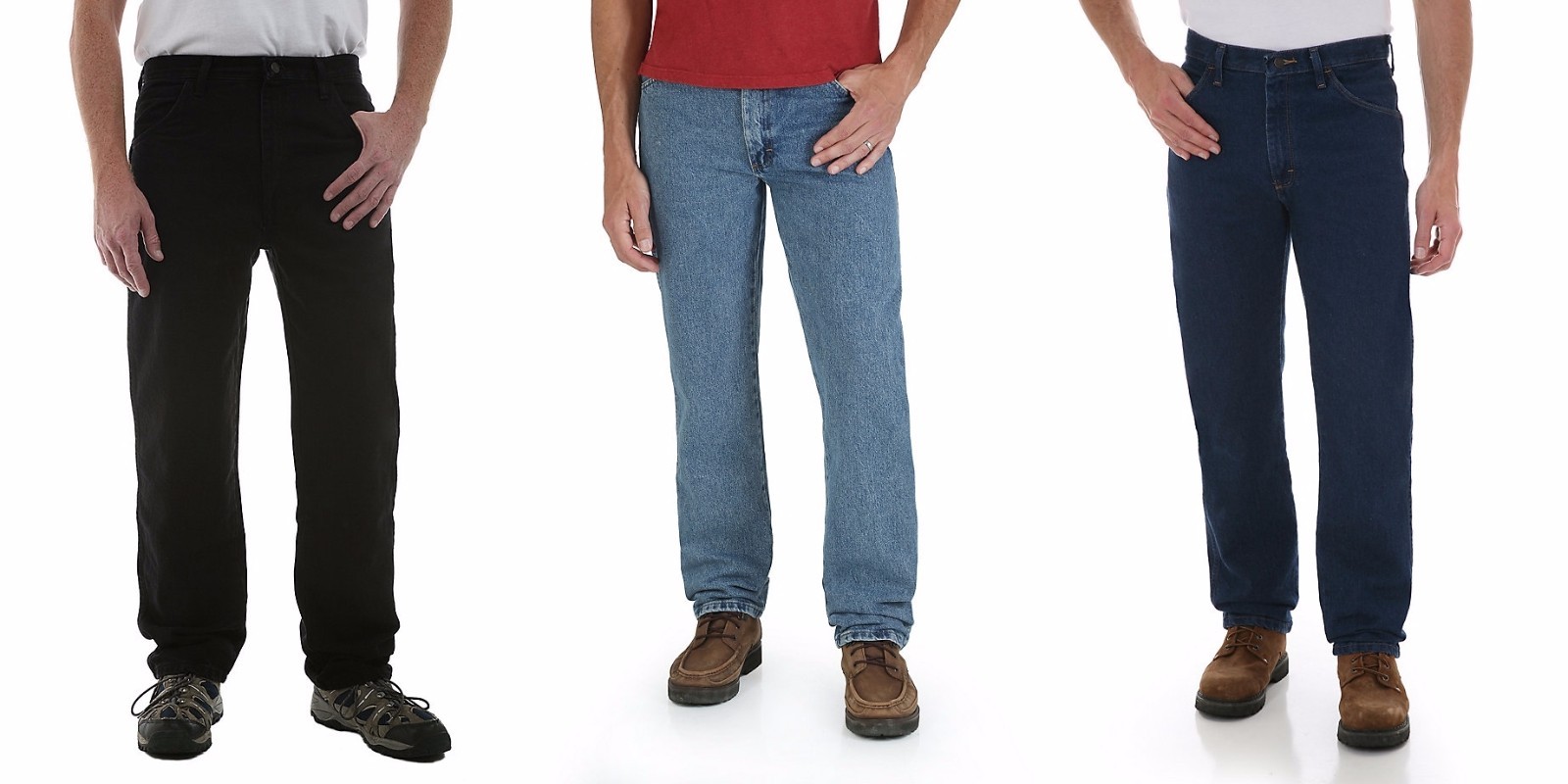 New Rustler by Wrangler Men’s Regular Fit Straight-Leg Jeans All Sizes