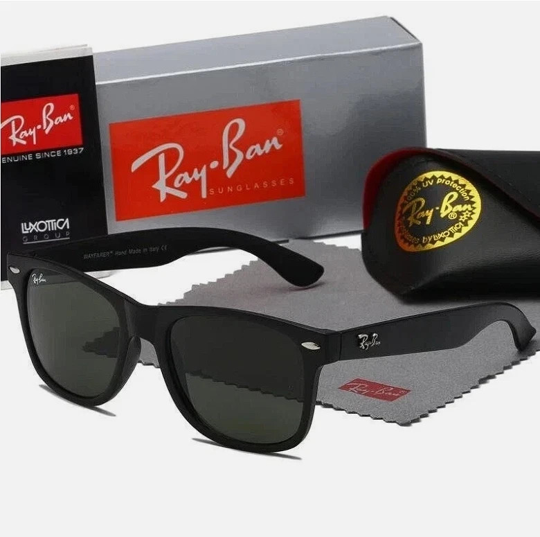 Ray-Ban Classic Retro Polarized Sunglasses Men UV Protection Black Frame Stylish