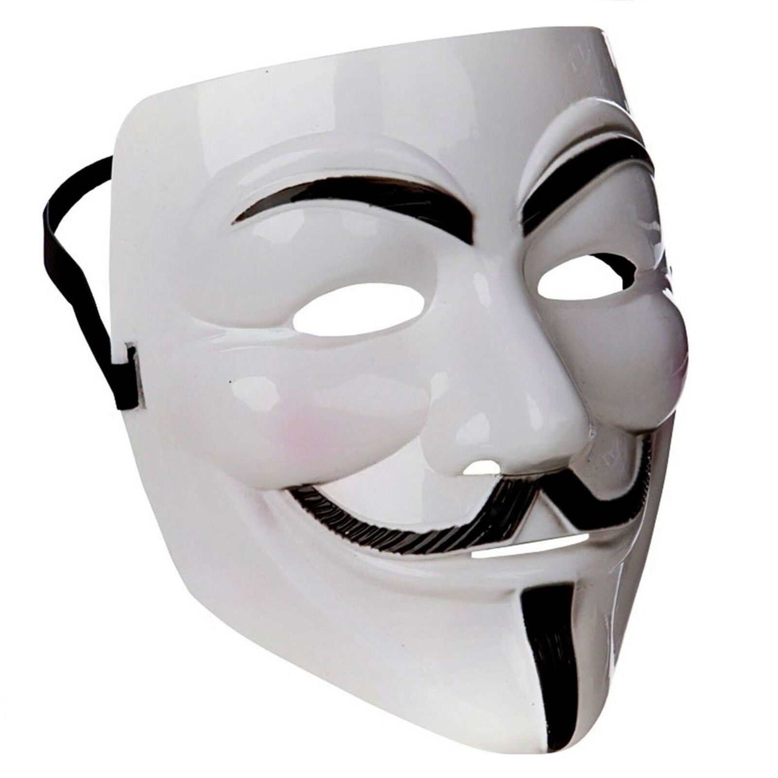 Anonymous Style Costume Masks White Full Face Cosplay Props – 2 Pack